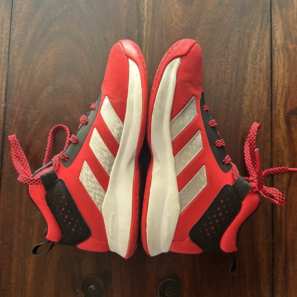 Adidas Toddler Boys Red Sneakers Size 12 Wide - Picture 5 of 10